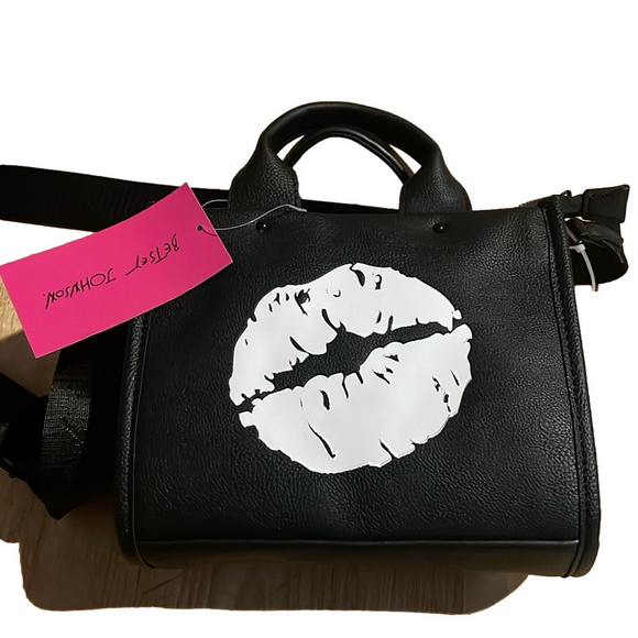 Betsey Johnson Small Tote With Lips - Picture 1 of 6